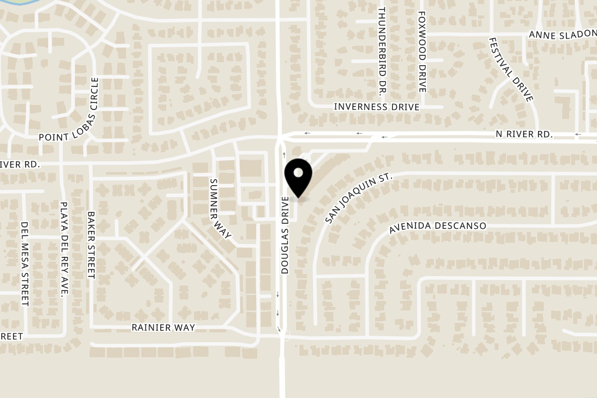 Map showing the location of Domino's Pizza Oceanside on 650 Douglas Dr 104 104 in Oceanside