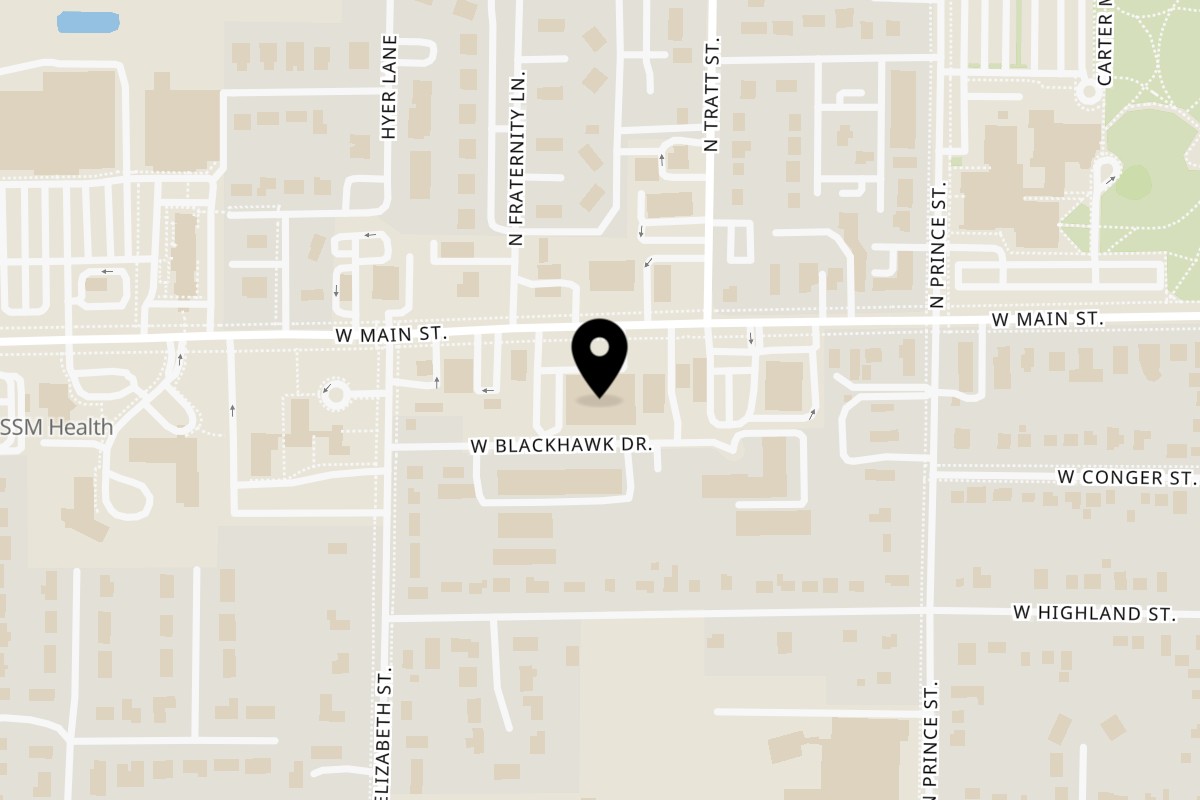 Map showing the location of Domino's Pizza Whitewater on 1139 W Main St in Whitewater