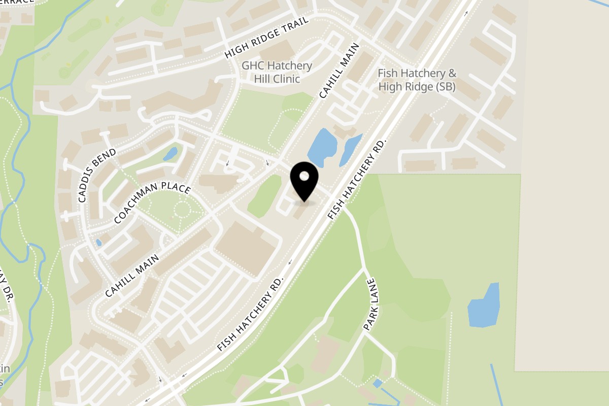 Map showing the location of Domino's Pizza Fitchburg on 5401 Caddis Bend in Fitchburg