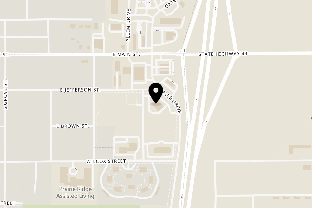 Map showing the location of Domino's Pizza Waupun on 106 Shaler Dr in Waupun